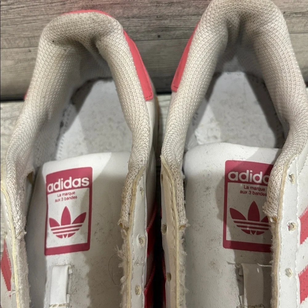 Adidas Superstar Floral Pink and White Shoes